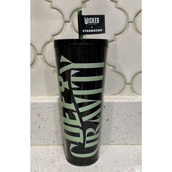 Starbucks 2024 Wicked Defying Gravity 24oz Tumbler Cold Glow in the Dark - Picture 1 of 4